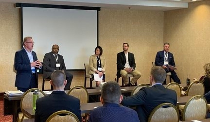 Associate Dean Stansbie moderates panel discussion